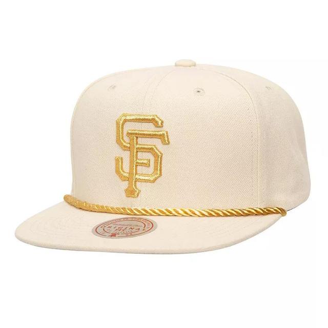 Mens Mitchell & Ness Cream San Francisco Giants Golden Ivory Snapback Hat Product Image