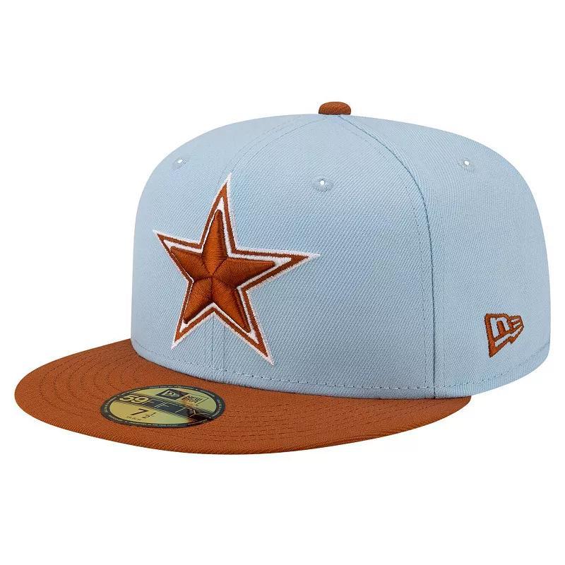 Mens New Era Blue/Brown Dallas Cowboys 2-Tone Color Pack 59FIFTY Fitted Hat Product Image