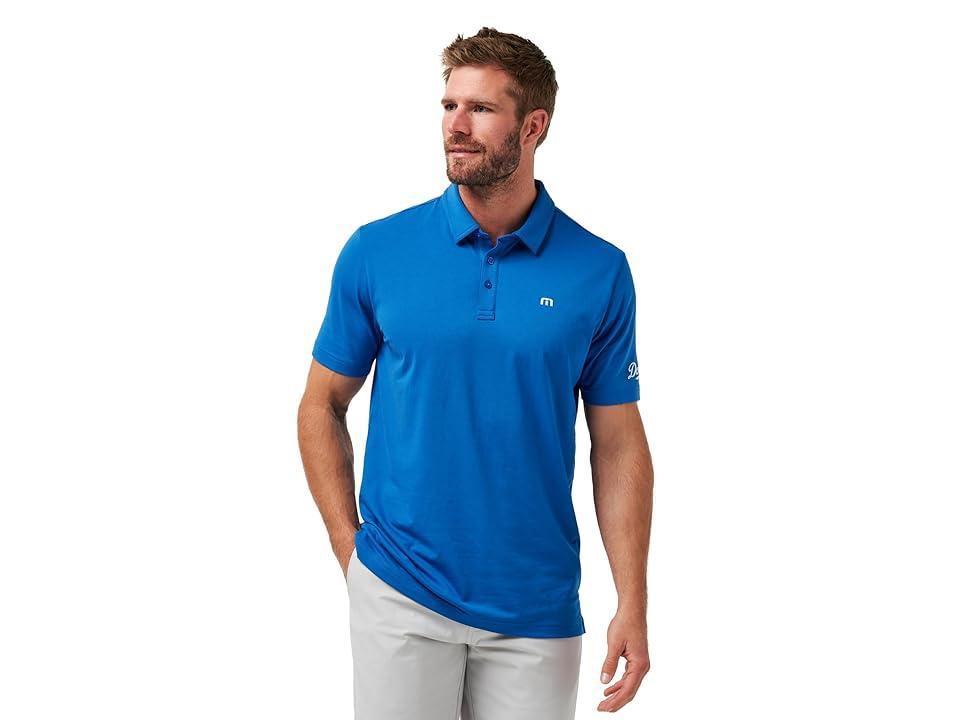 TravisMathew Los Angeles Dodgers Club Rules Polo (Classic ) Men's Short Sleeve Knit Product Image