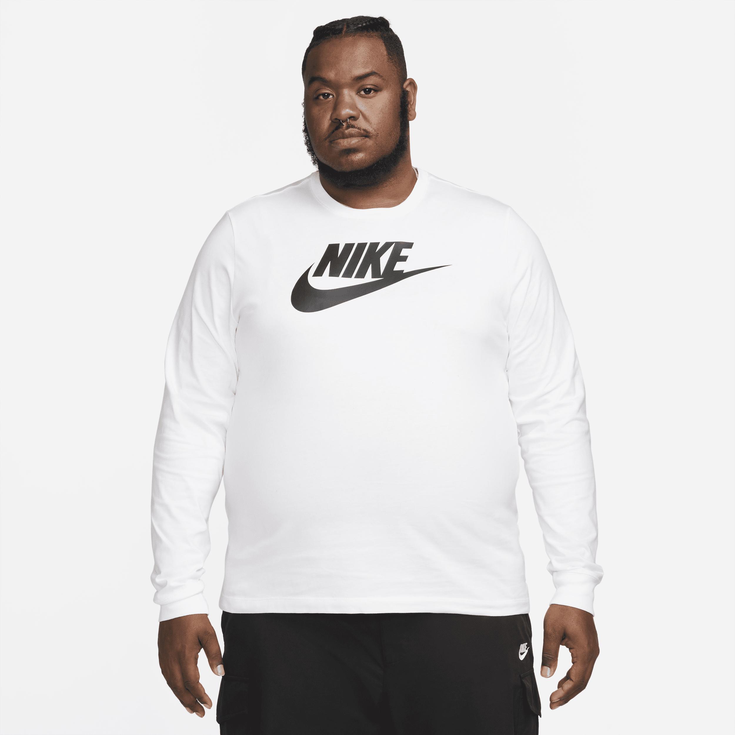 NIKE Men's Sportswear Long-sleeve Logo T-shirt In White Product Image