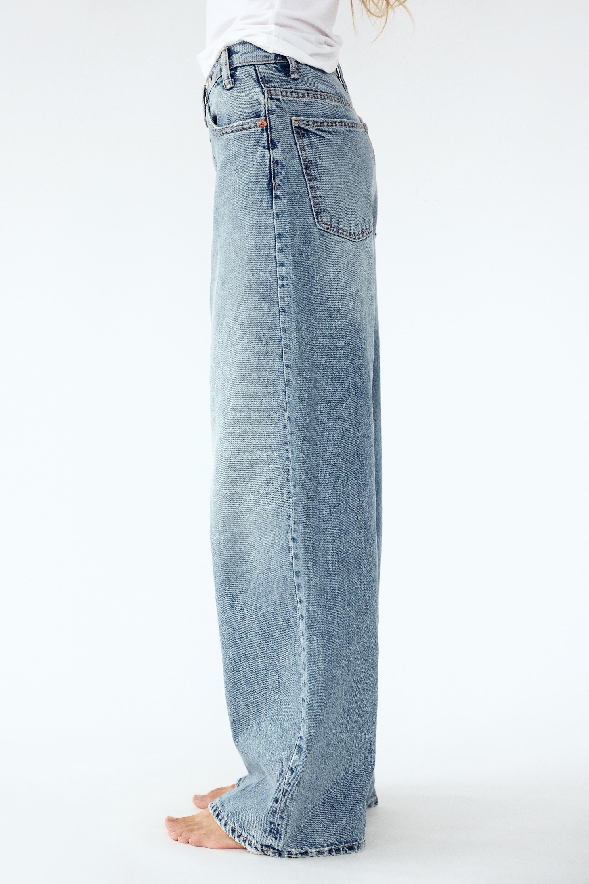 TRF HIGH RISE WIDE LEG CROSSOVER WAISTBAND JEANS Product Image