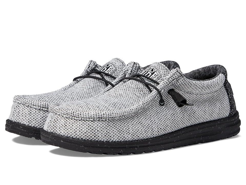 HEYDUDE Mens HEYDUDE Wally Stretch - Mens Running Shoes Grey/Black/Black Product Image