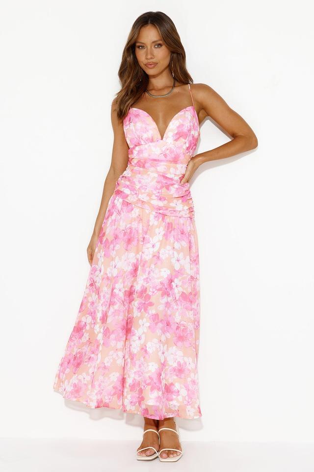 Travel To Me Maxi Dress Pink Product Image