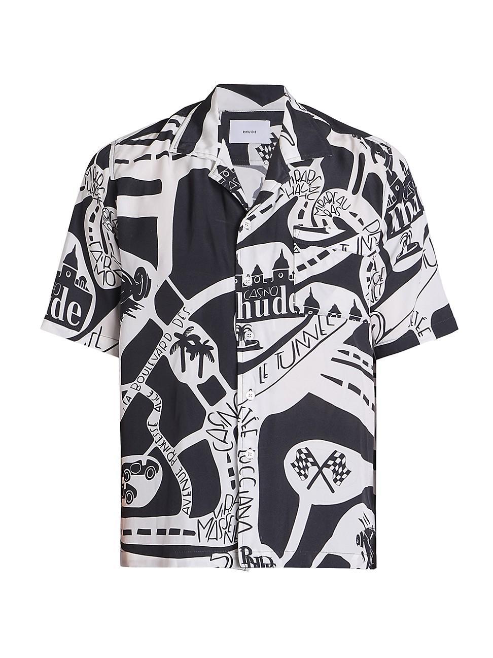 Rhude Strada Silk Shirt Size M, S. Product Image