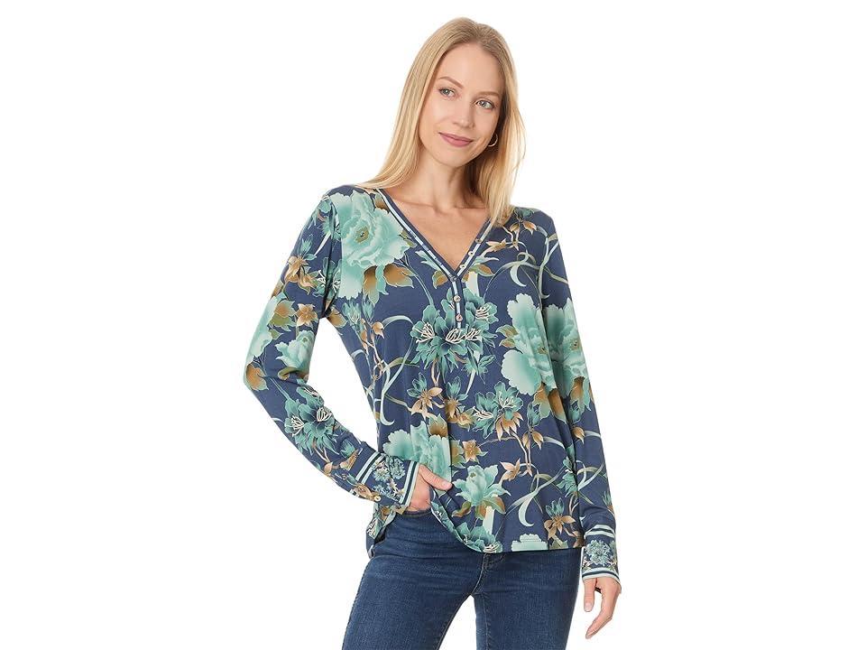 Johnny Was The Janie Favorite Henley Top (Peonee ) Women's Clothing Product Image