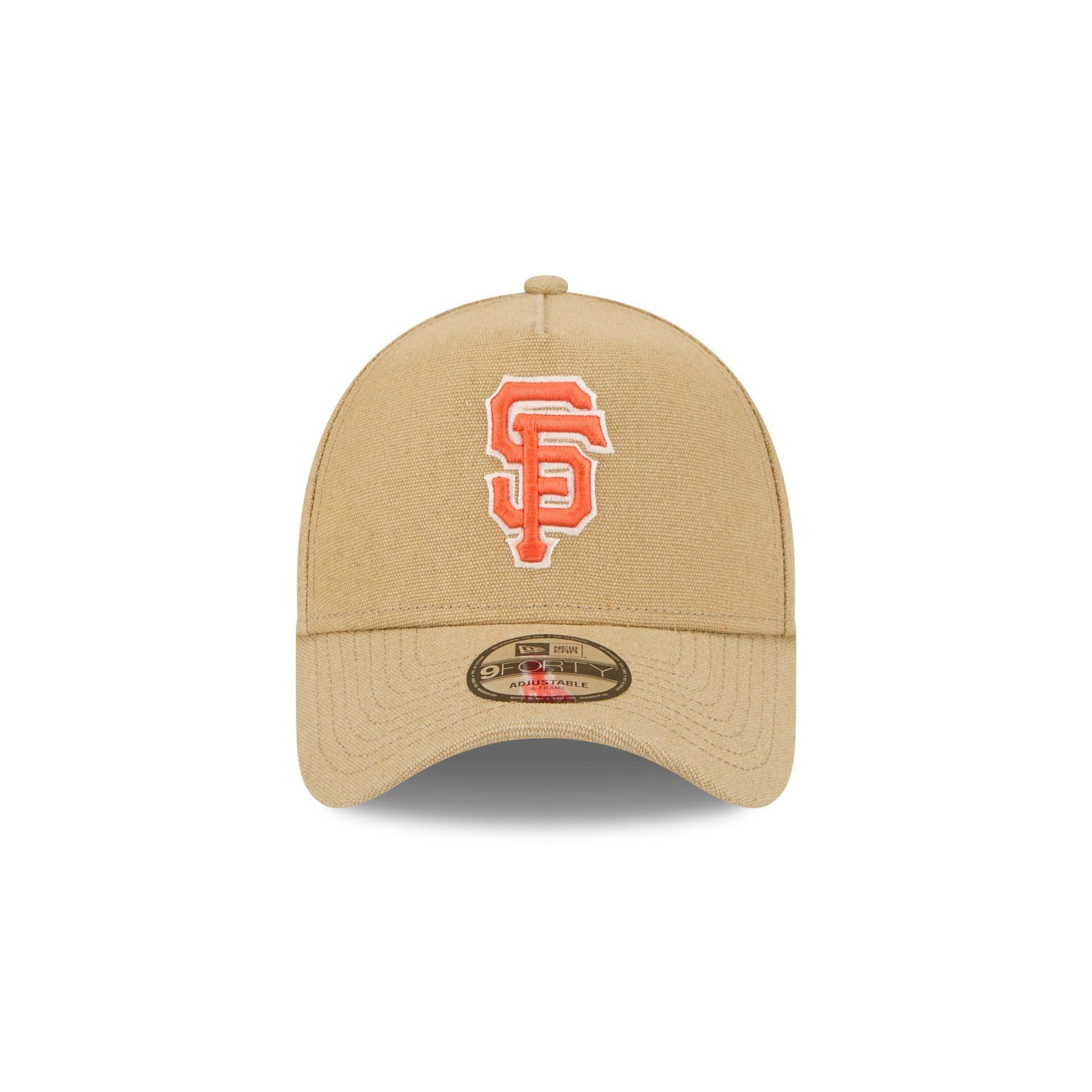 San Francisco Giants Logo Essentials Khaki 9FORTY A-Frame Snapback Hat Male Product Image