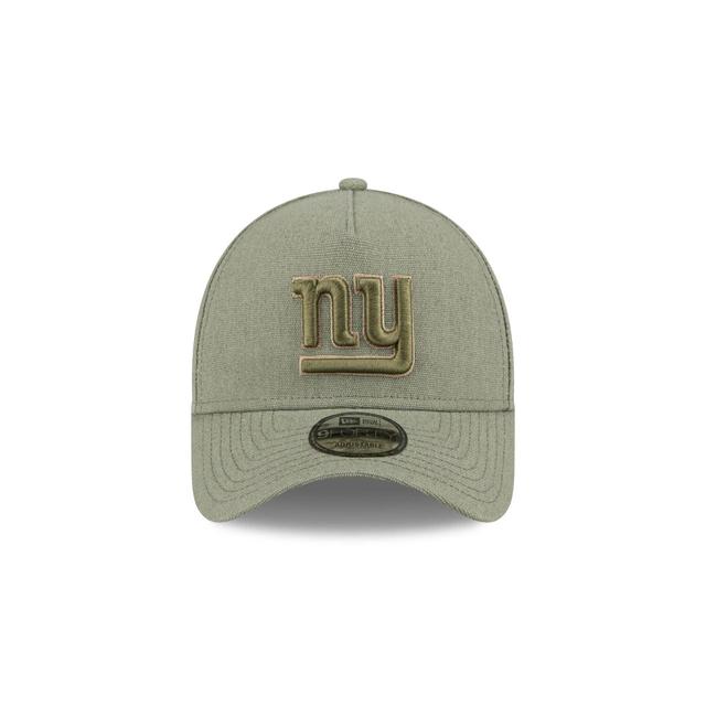 New York Giants Logo Essentials Olive 9FORTY A-Frame Snapback Hat Male Product Image