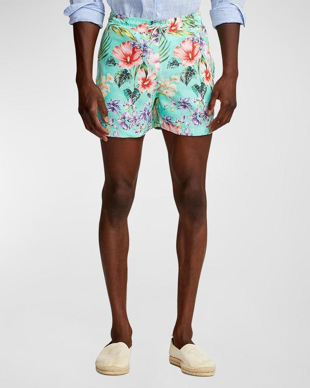 Mens Amalfi Floral Swim Trunks Product Image