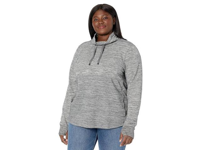 L.L.Bean Plus Size Bean's Cozy Mixed Knits Pullover Marled (Light Gray Marl) Women's Clothing Product Image