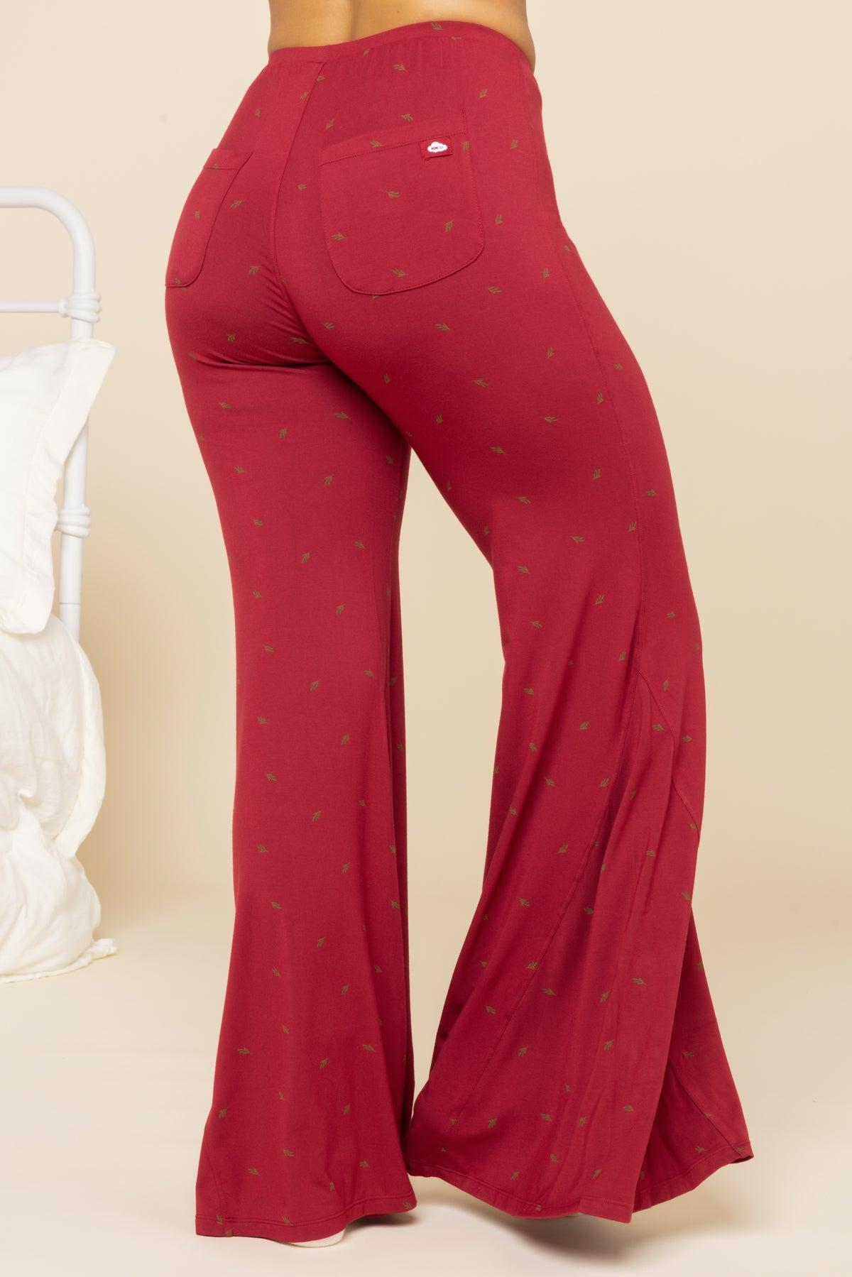 Deep Sleep Bell Bottoms - Cranberry Product Image