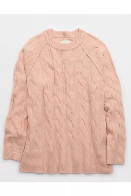 Aerie unREAL Cable Crew Sweater Women's Product Image