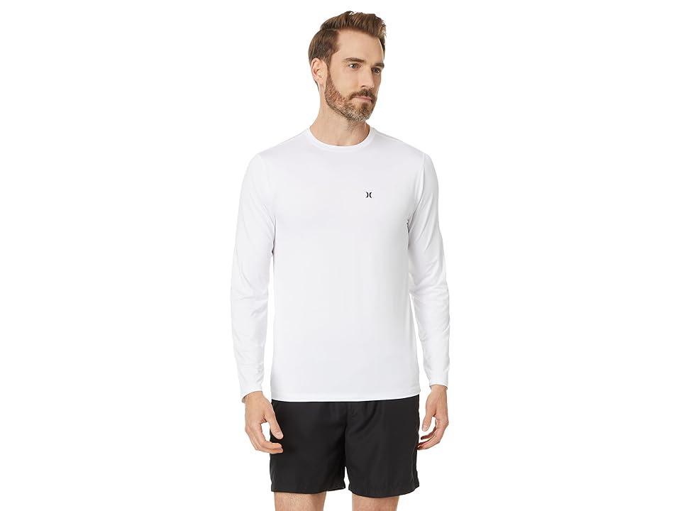 Hurley Everyday Hybrid Upf Long Sleeve Tee (White 2) Men's Swimwear Product Image