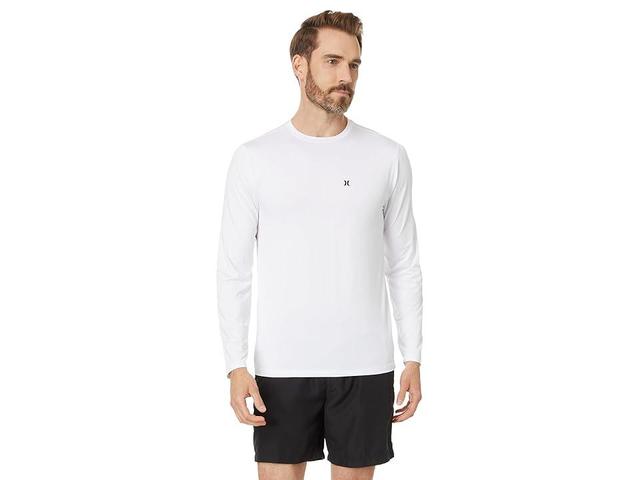 Hurley Everyday Hybrid Upf Long Sleeve Tee (White 2) Men's Swimwear Product Image