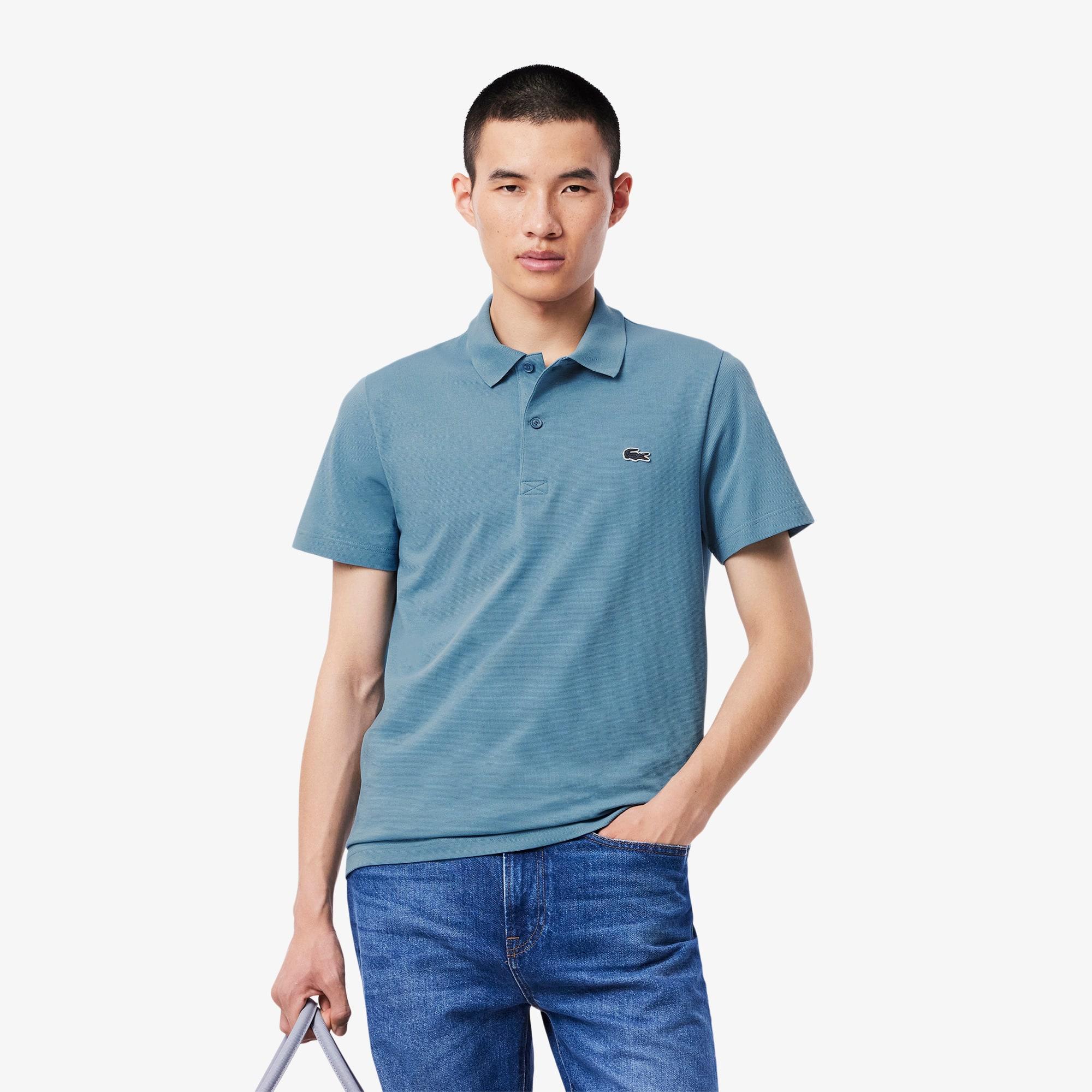 Regular Fit Cotton Blend Polo Shirt Product Image