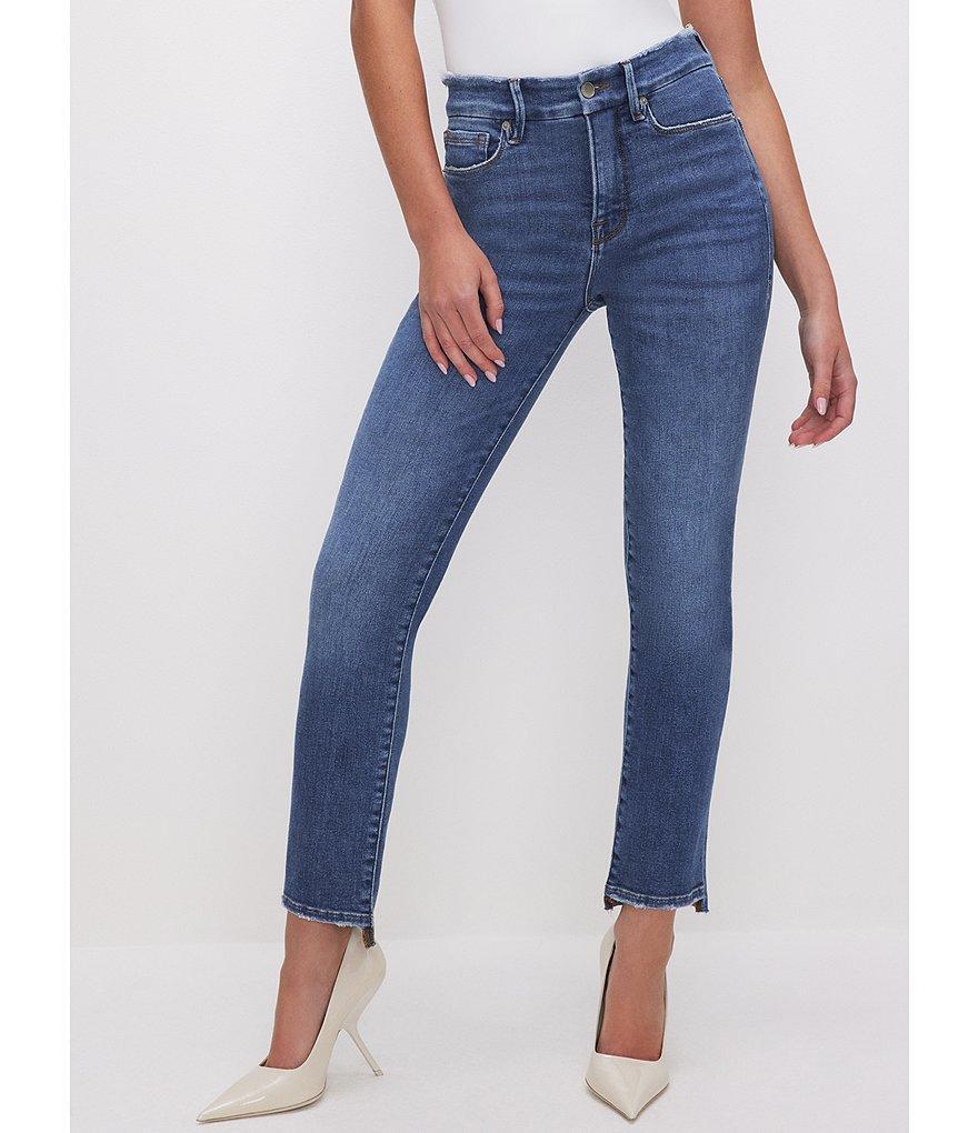 Womens Good Classic Slim Straight Jeans | Indigo, 0 Size 2 | Good American by Khlo Kardashian Product Image