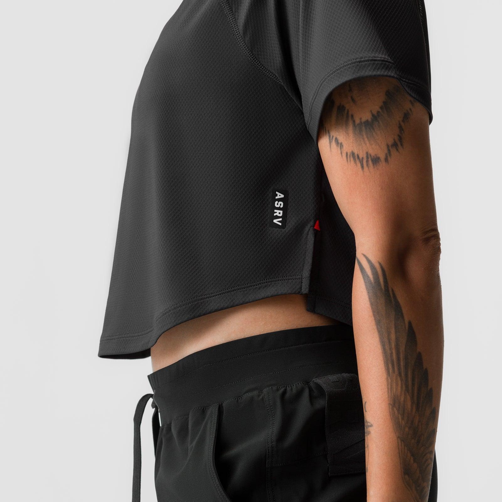 ASRV x Equinox AeroSilver® Cropped Training Tee - Black Product Image