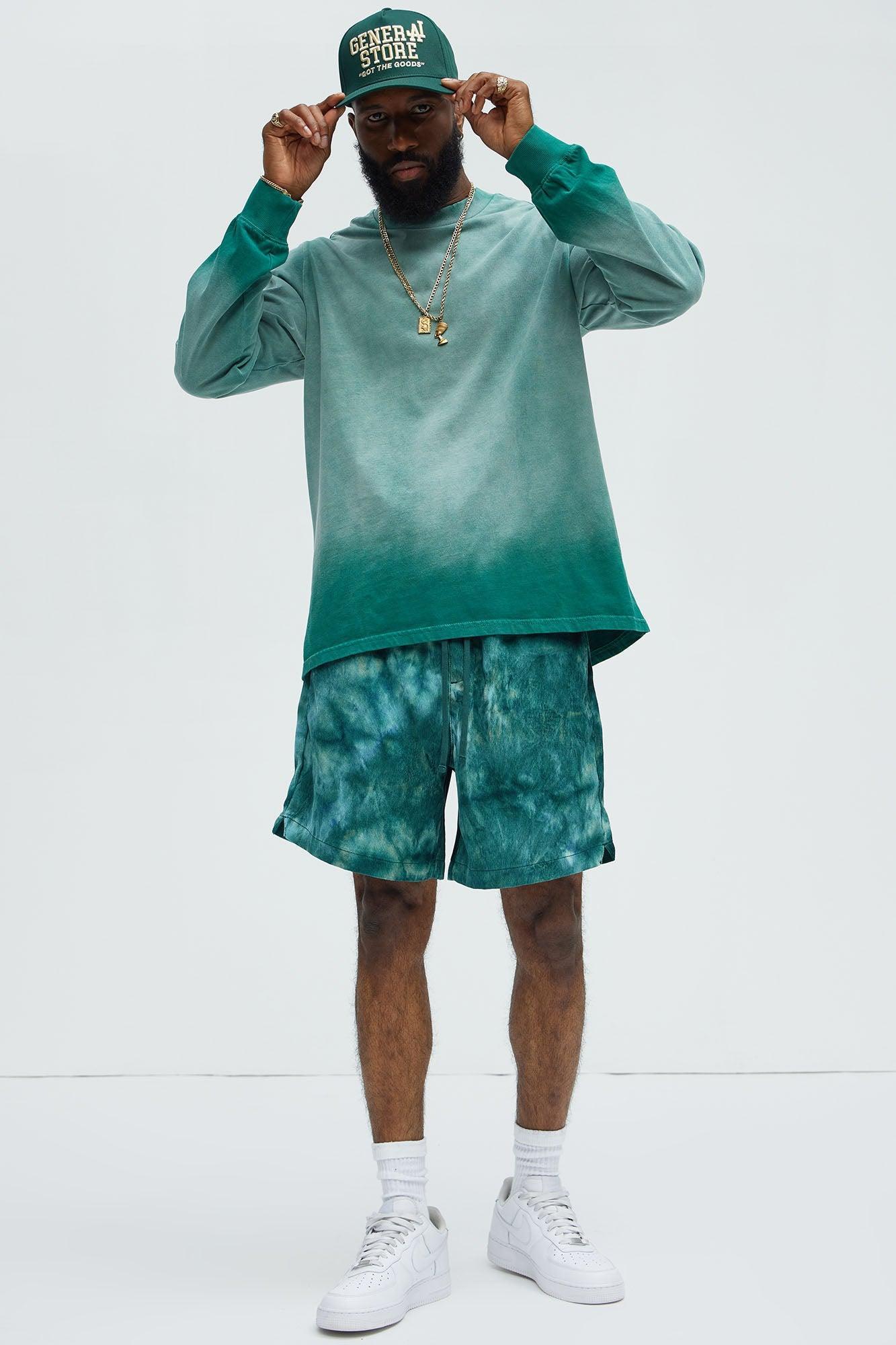 Dion Oversized Long Sleeve Tee - Green Product Image