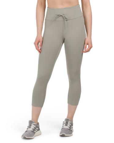 Carbon Peach Interlock Capri Leggings for Women | Polyester/Spandex Product Image