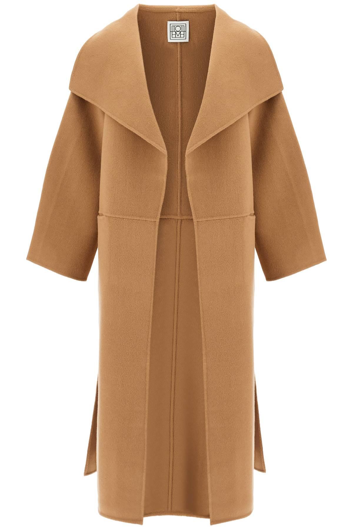 Signature Wool-cashmere Coat In Brown Product Image