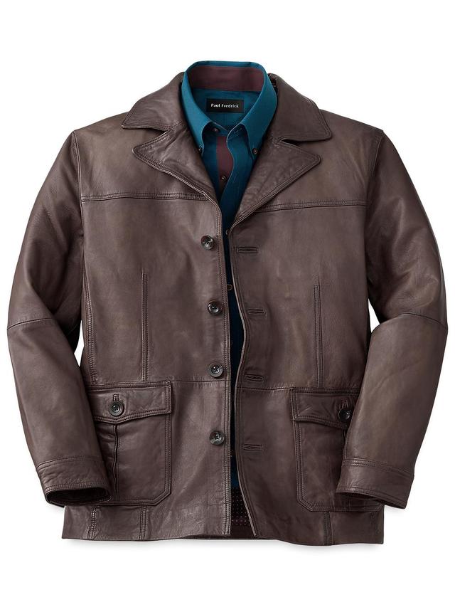 Leather Jacket - Brown Product Image