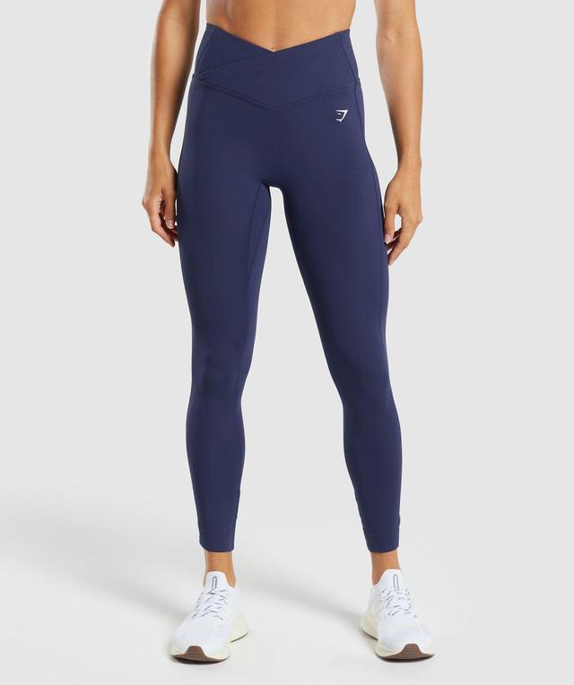 Gymshark Crossover Leggings - Deep Blue Female Product Image