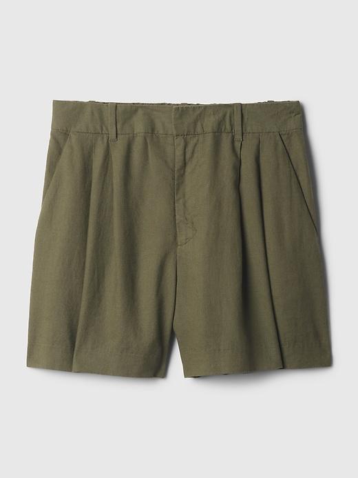 365 High Rise Linen-Blend Shorts Product Image