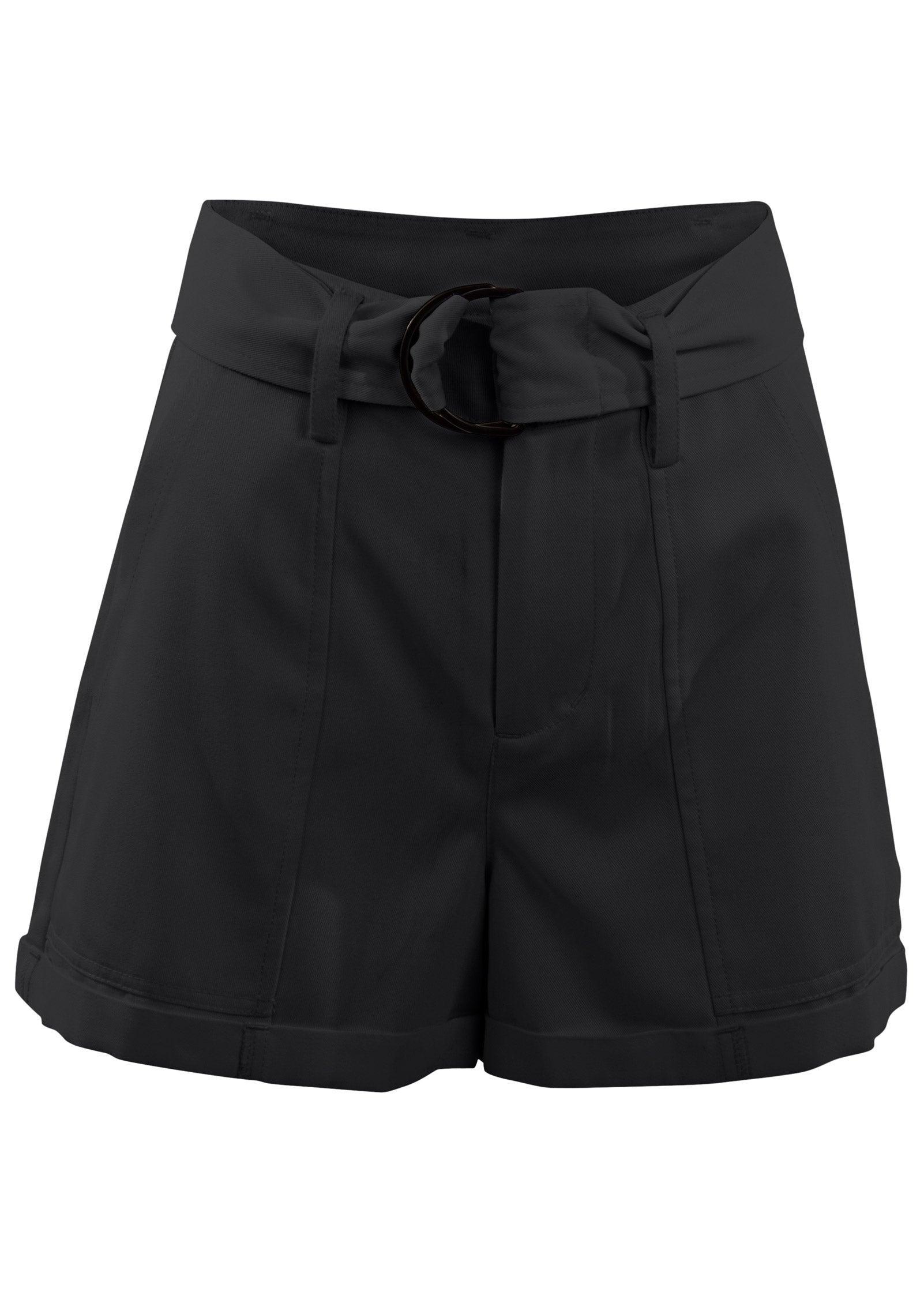 Relaxed Twill Shorts - Black product image