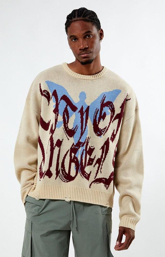 Men's City Of Angels Cropped Destroyed Sweater Product Image