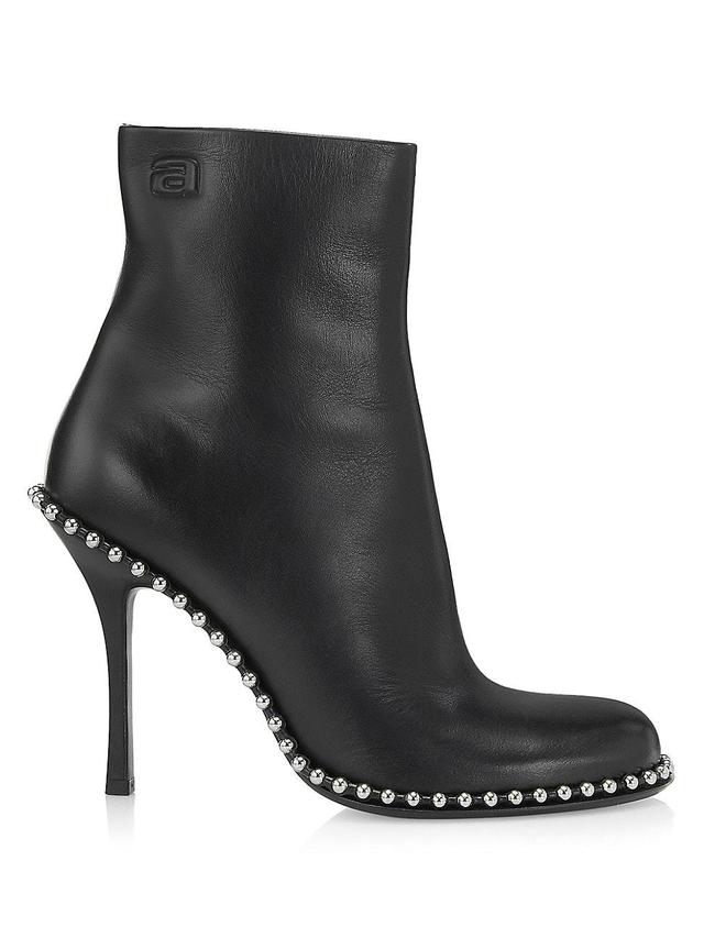 Womens Nova 105MM Bead-Adorned Leather Ankle Boots Product Image