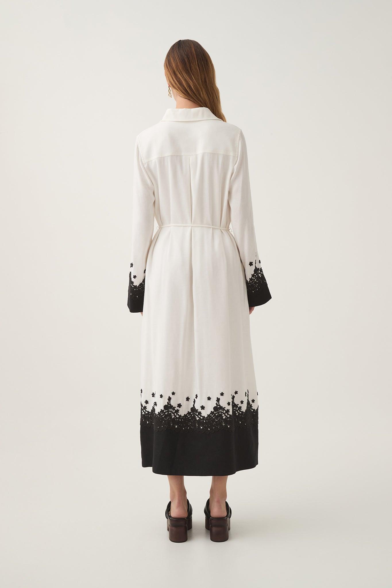 Charmer Lace Trim Midi Dress Product Image