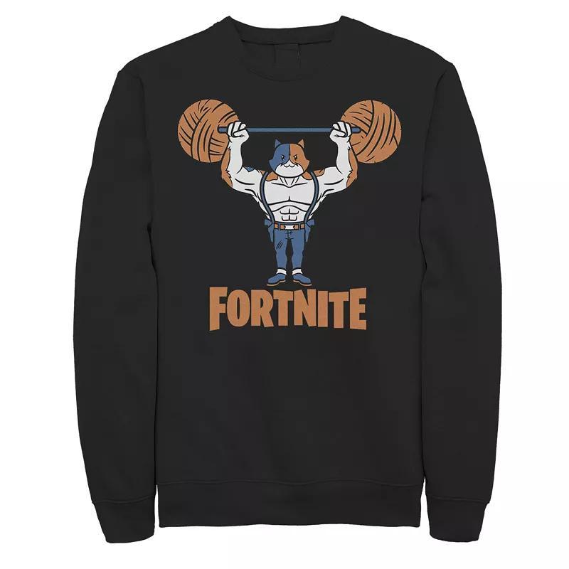 Mens Fortnite Meowscles Yarn Work Out Logo Sweatshirt Blue Product Image