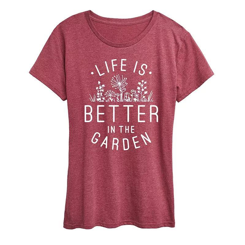 Womens Life Is Better In The Garden Graphic Tee Product Image