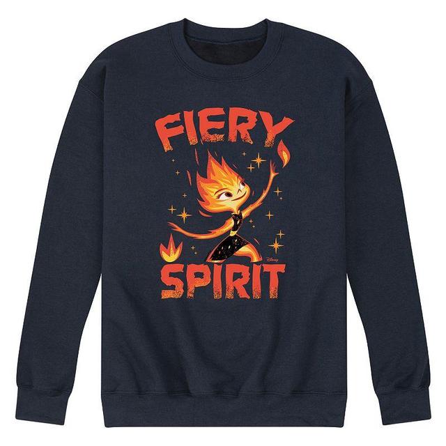 Disneys Elemental Mens Fiery Spirit Fleece Sweatshirt Black Product Image