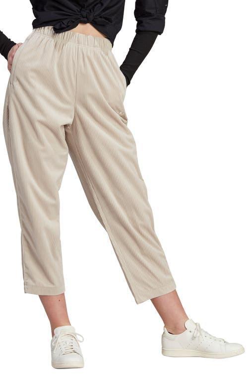 adidas Recycled Polyester Corduroy Crop Pants Product Image