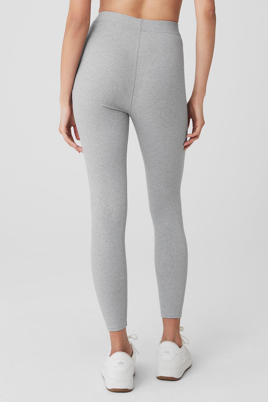 Ribbed High-Waist 7/8 Blissful Legging - Athletic Heather Grey Female Product Image