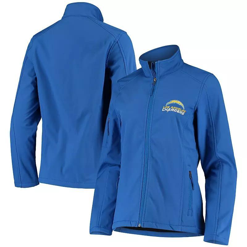 Womens Royal Los Angeles Chargers Full-Zip Sonoma Softshell Jacket Product Image