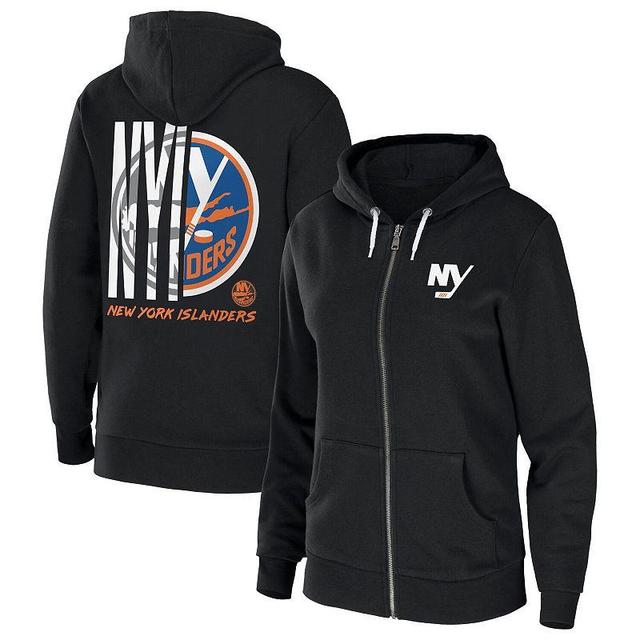 Womens WEAR by Erin Andrews Black New York Islanders Sponge Fleece Full-Zip Hoodie Product Image