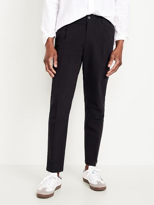 Loose Taper Seersucker Pants Product Image