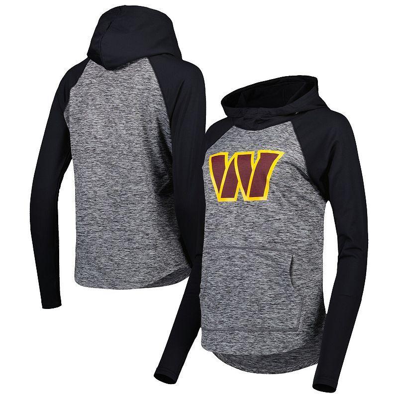 Womens G-III 4Her by Carl Banks Heathered Gray/Black Washington Commanders Championship Ring Raglan Pullover Hoodie Product Image