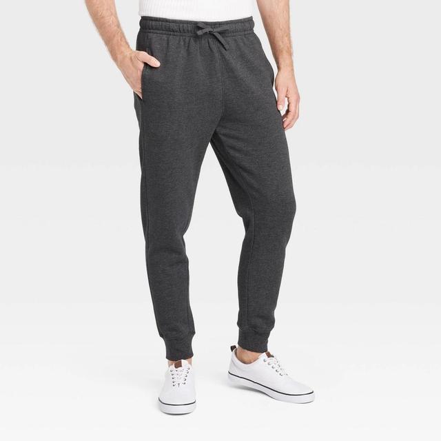 Men's Fleece Jogger Pants - Goodfellow & Co™ Charcoal Gray M Product Image