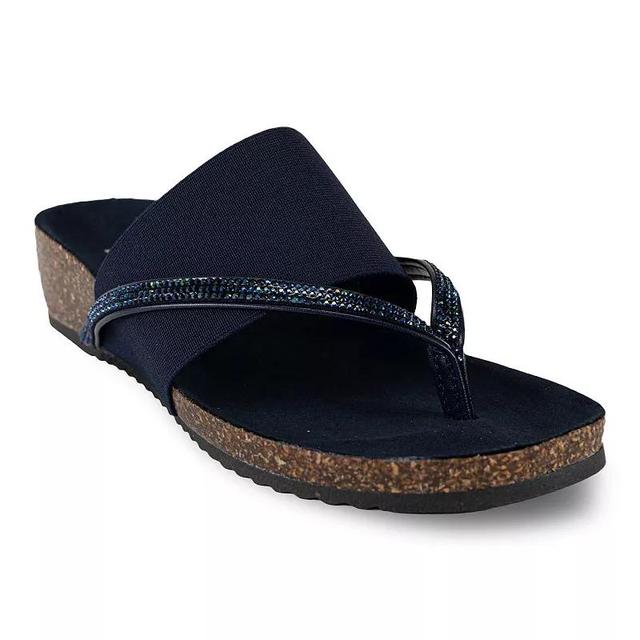 Italian Shoemakers Ziona Womens Thong Sandals Blue Product Image