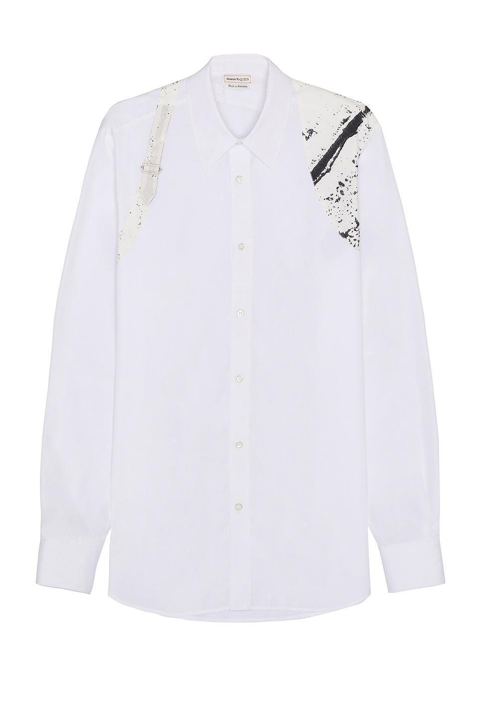 Alexander McQueen Half Charm Harness Shirt in White Product Image