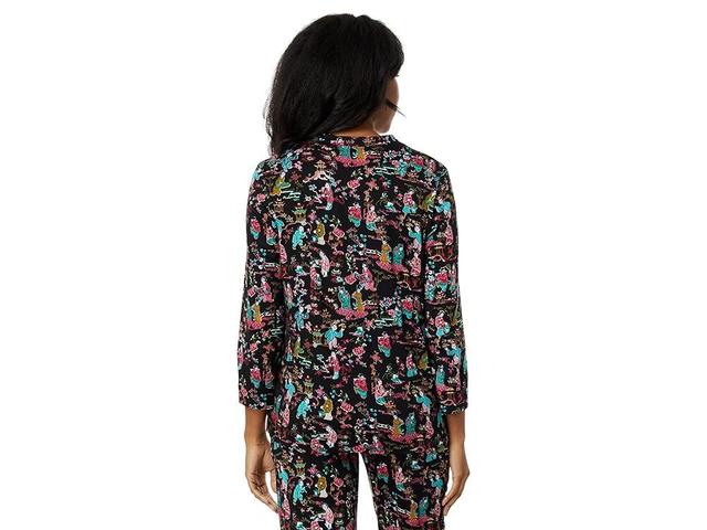 N by Natori Ren Cozy Knit Mandarin PJ Multi) Women's Pajama Product Image