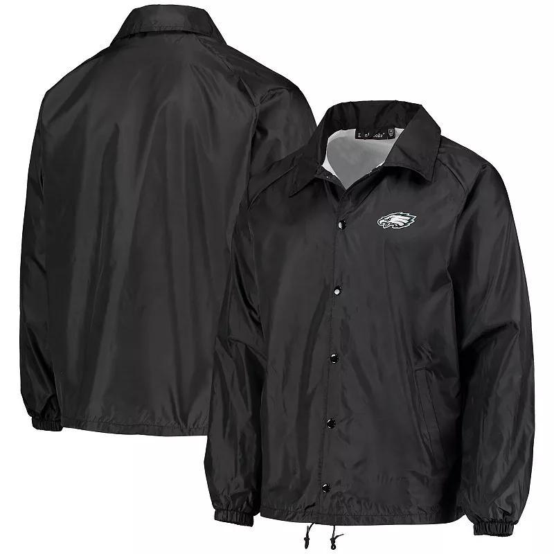 Mens Philadelphia Eagles Coaches Classic Raglan Full-Snap Windbreaker Jacket Product Image