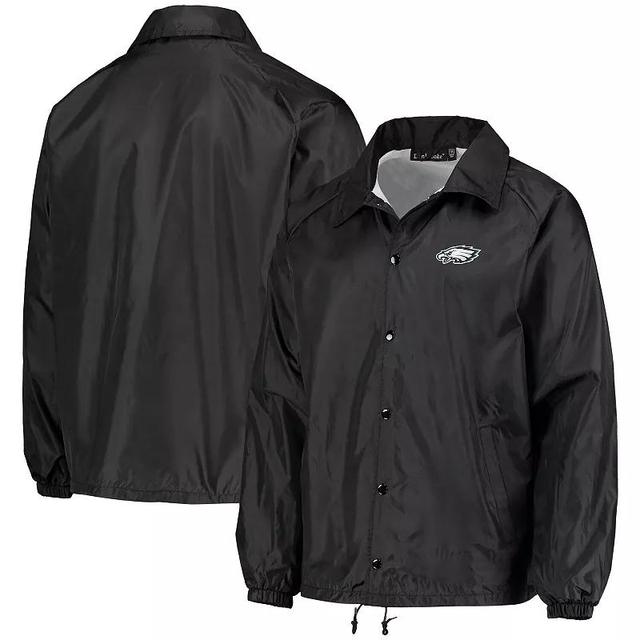 Mens Philadelphia Eagles Coaches Classic Raglan Full-Snap Windbreaker Jacket Product Image