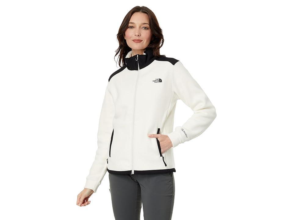 The North Face Alpine Polartec(r) 200 Full Zip Jacket (Gardenia /TNF Black) Women's Clothing Product Image