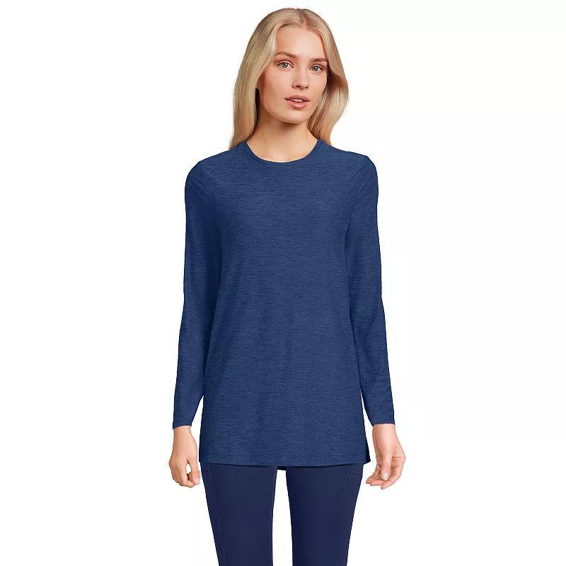 Lands' End Women's Long Sleeve Performance Crew Neck Tunic - Medium - Black Product Image