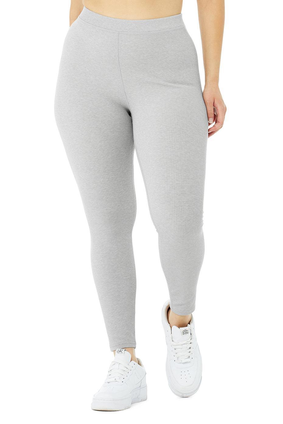 Ribbed High-Waist 7/8 Blissful Legging - Athletic Heather Grey Female Product Image