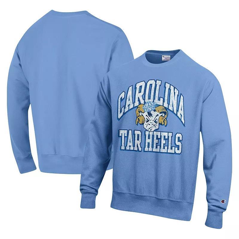 Mens Champion Carolina Blue North Carolina Tar Heels Vault Late Night Reverse Weave Pullover Sweatshirt Product Image