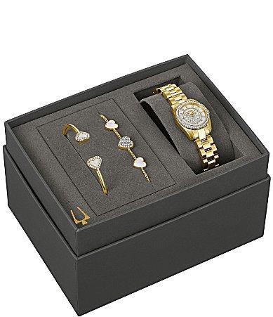 Bulova Womens Crystal Collection Gold Tone Stainless Steel Bracelet Watch Product Image